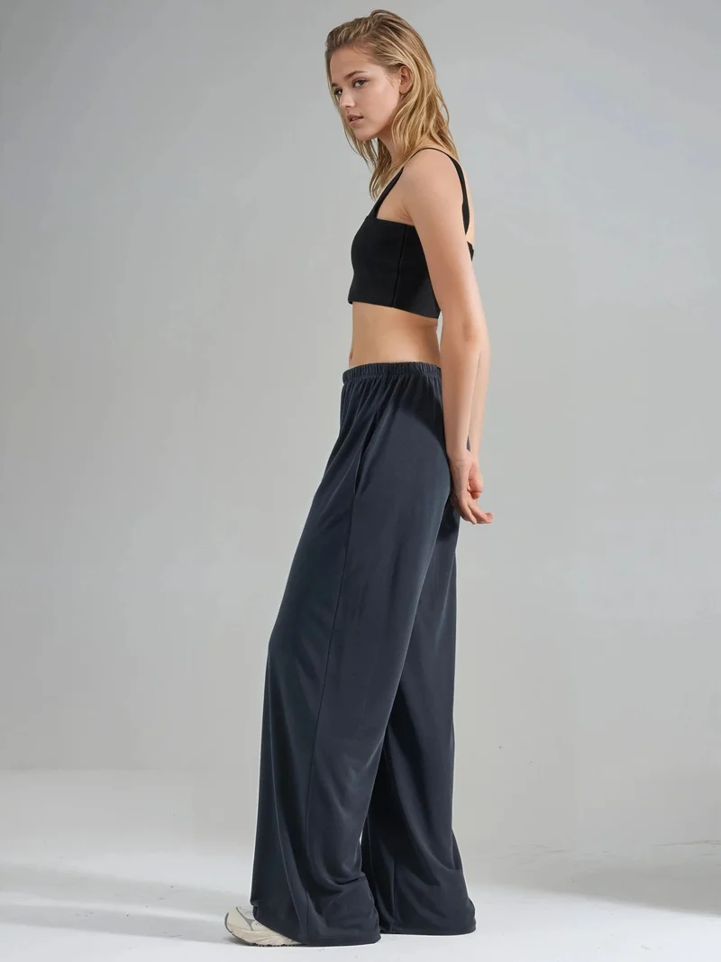 Busem BUSEM Elastic Waist Straight Leg Modal Pants